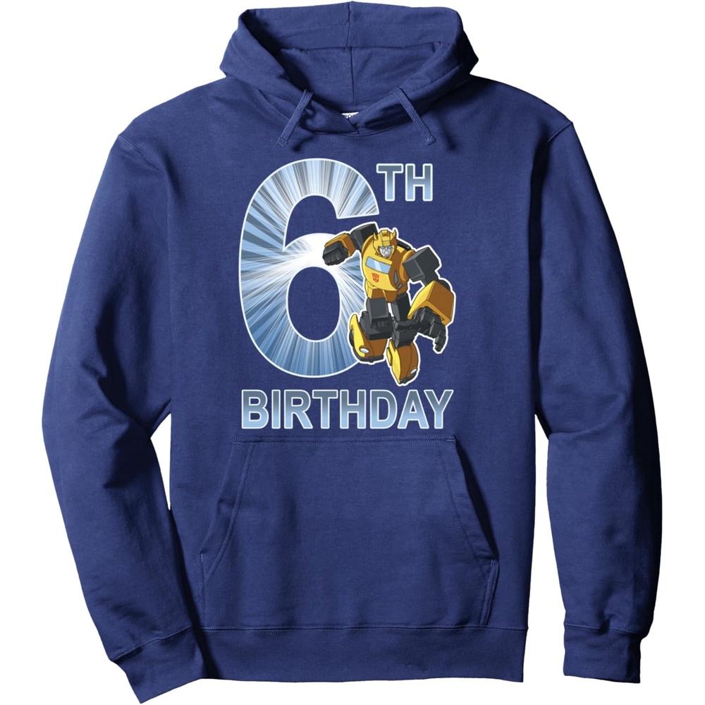 image:imageTransformers Bumblebee 6th Birthday Vintage Pullover HoodieNavy Blue