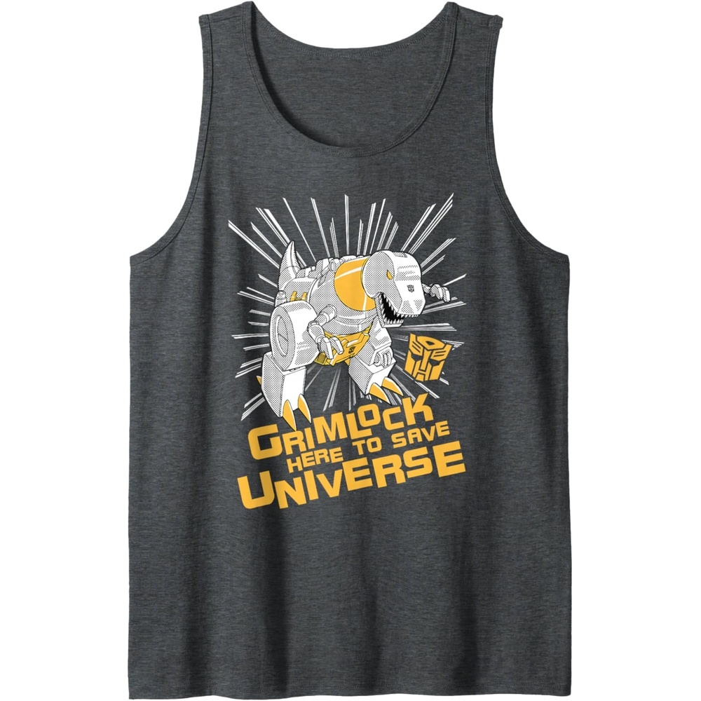 image:imageTransformers Grimlock Here To Save Universe Retro Vintage Tank TopDark Heather Grey