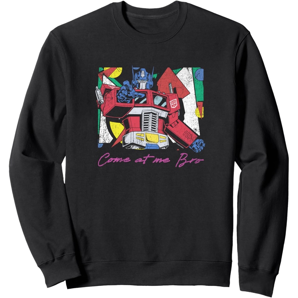 image:imageTransformers Optimus Prime Retro Fine Art Cubist Portrait SweatshirtBlack