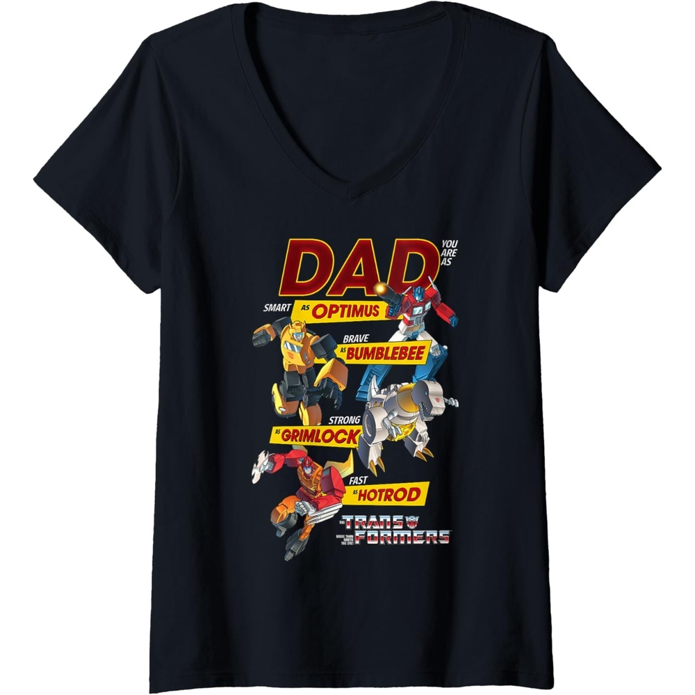 image:imageWomens Transformers Fathers Day Autobots Dad You are Smart Logo VNeck TShirtBlack