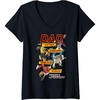 Womens Transformers Father’s Day Autobots Dad You are Smart Logo V-Neck T-Shirt(Black)