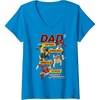 Womens Transformers Father’s Day Autobots Dad You are Smart Logo V-Neck T-Shirt(Sapphire Blue)