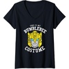 Womens Transformers Halloween This is My Bumblebee Costume V-Neck T-Shirt(Black)