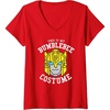 Womens Transformers Halloween This is My Bumblebee Costume V-Neck T-Shirt(Red)