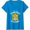 Womens Transformers Halloween This is My Bumblebee Costume V-Neck T-Shirt(Sapphire Blue)